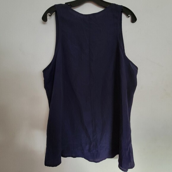 NEW Forever 21 Plus Navy Blue Lightweight Sleeveless Tank Top Size 1X - Picture 3 of 11
